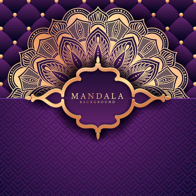 Fondo decorativo dell'elemento etnico di mandala di lusso