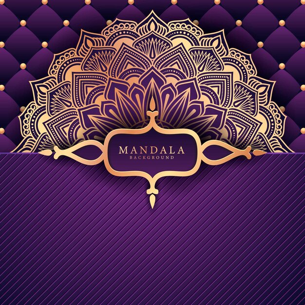 Fondo decorativo dell'elemento etnico di mandala di lusso