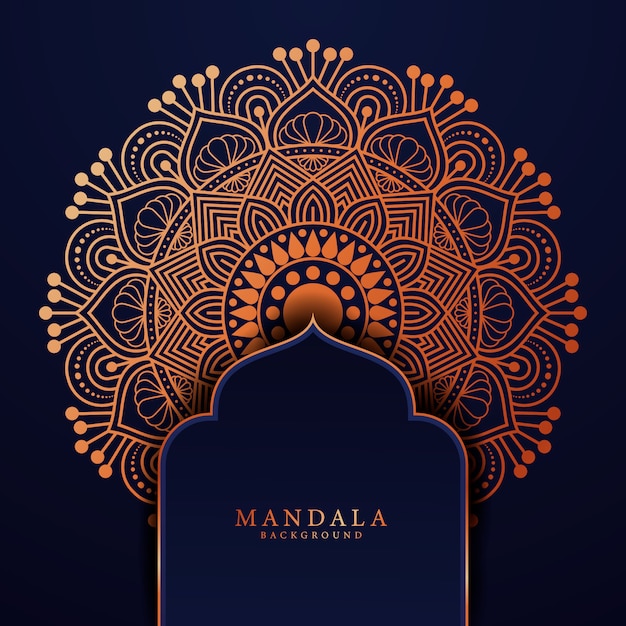 Mandala di lusso decorativo etnico elemento di sfondo