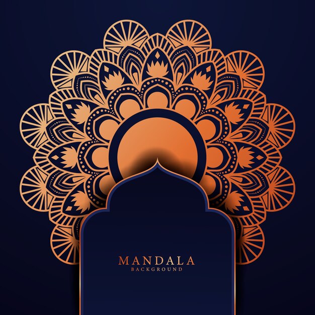 Mandala di lusso decorativo etnico elemento di sfondo