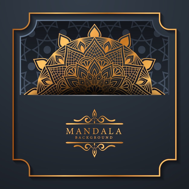 Mandala di lusso decorativo etnico elemento di sfondo