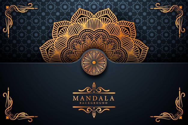 Mandala di lusso decorativo etnico elemento di sfondo