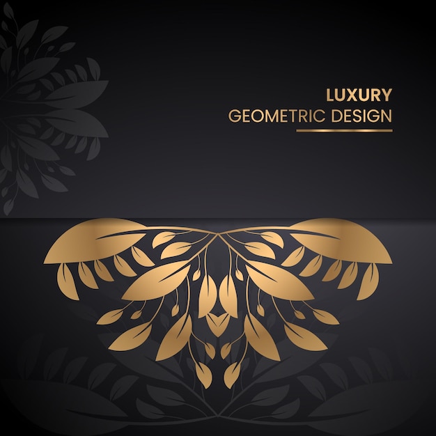 Vector luxury mandala design background in gold color