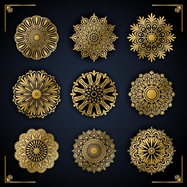 Luxury Mandala design illustration vector element collection