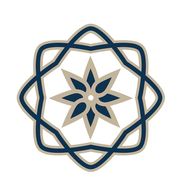 Vettore logo del design del mandala di lusso