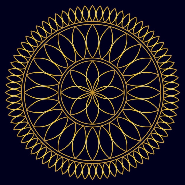 Luxury mandala design and ornamental wallpaper art Free Vector