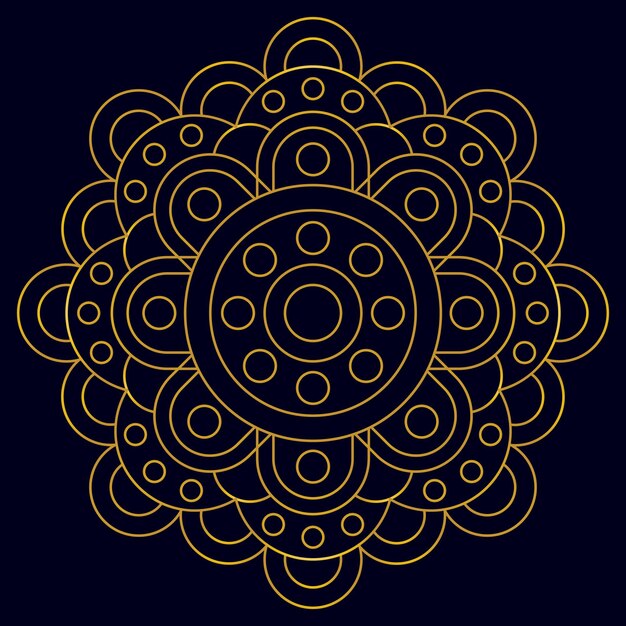 Luxury mandala design and ornamental wallpaper art Free Vector