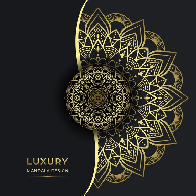 Vector luxury mandala design premium vector