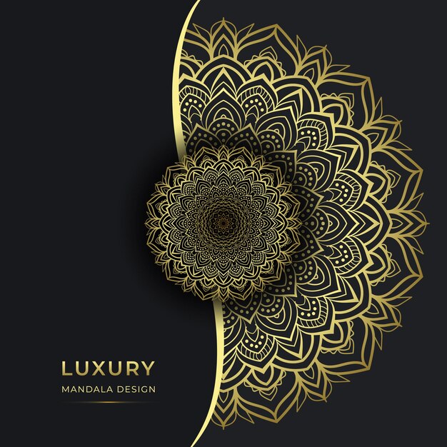 Vector luxury mandala design premium vector