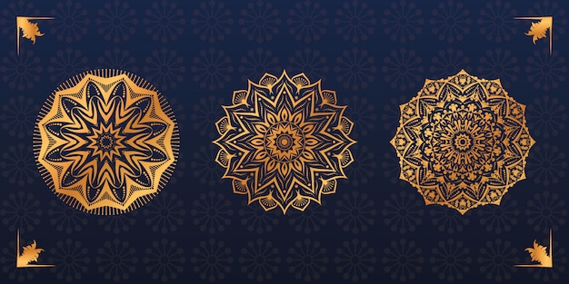 Set di design mandala di lusso