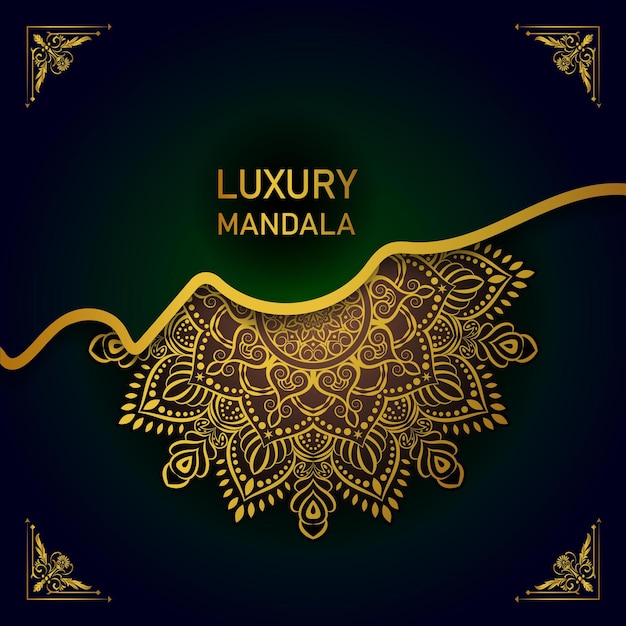 Luxury mandala design templated