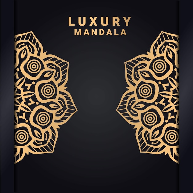 Luxury mandala design with golden color