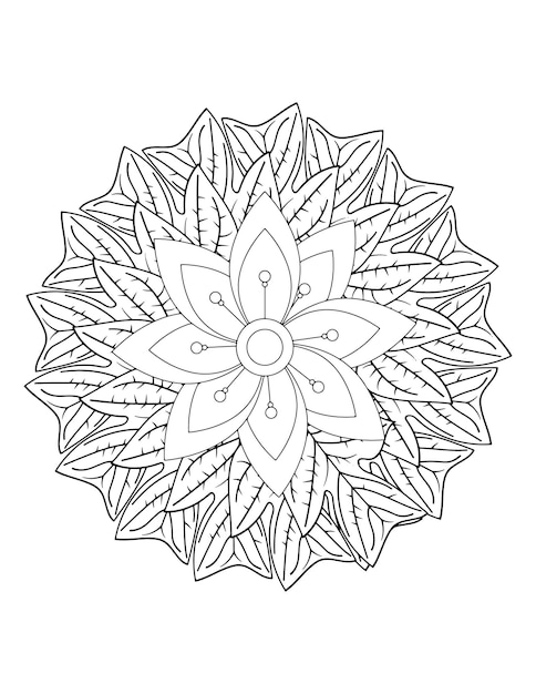 Luxury mandala, floral coloring book for adults. mandala coloring pages, floral ornaments.