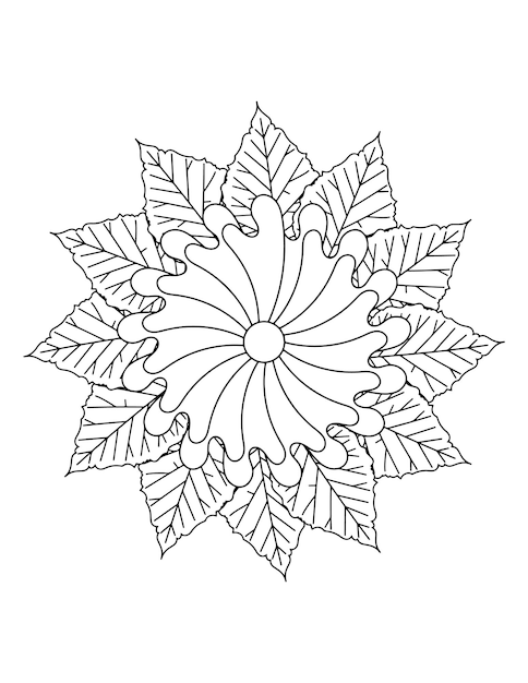 luxury mandala, floral coloring book for adults. mandala coloring pages, floral ornaments.