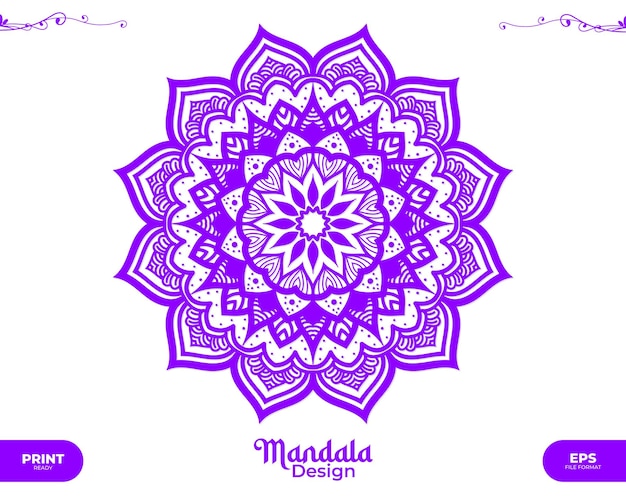 Luxury mandala flower pattern design