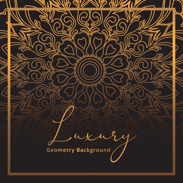 Mandala geometry background di lusso