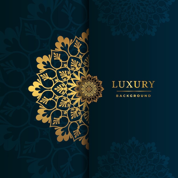 Luxury mandala gold transparent background in Islamic arabesque style