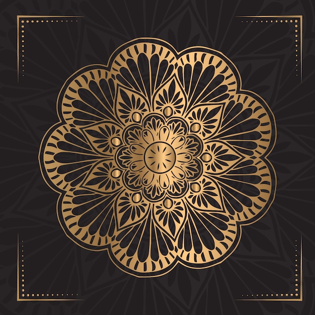 Luxury mandala in golden color