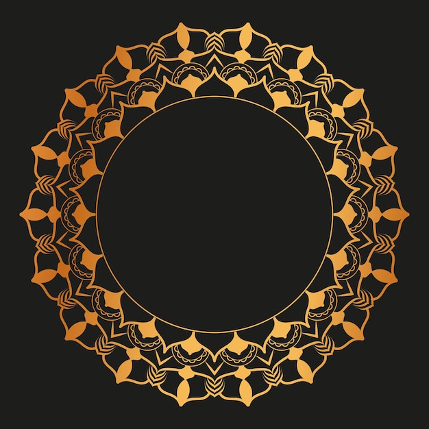 Vector luxury mandala golden withe arabic style