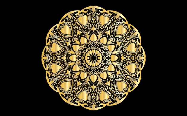 Luxury mandala Gradient golden color Vector Premium 2022