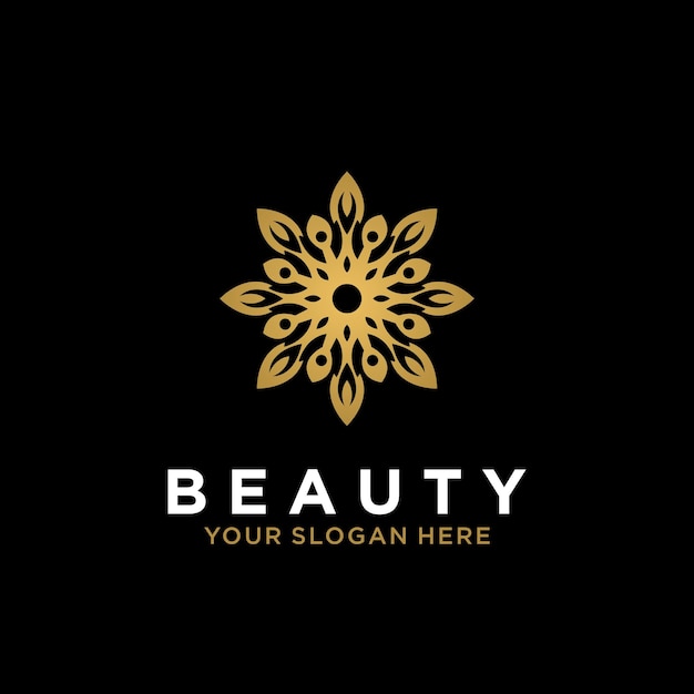 Luxury mandala line art beauty flower background vector design abstract