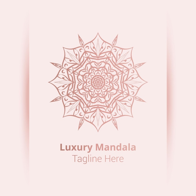 Logo mandala di lusso, stile arabesco.