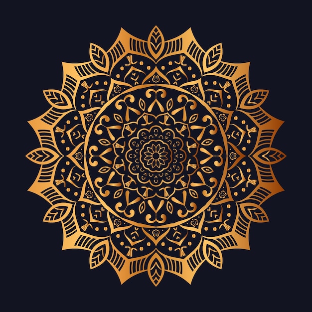 Luxury mandala. luxury ornamental mandala design background in gold color