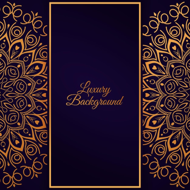 Luxury mandala ornamental background design with royal golden arabesque Islamic style