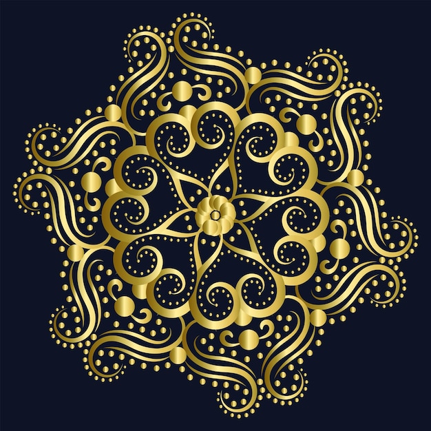 Luxury mandala pattern for decoration. decorative, ornament background yellow gold color gradient