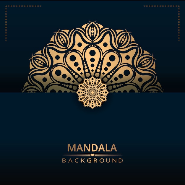 Luxury mandala vector background with golden arabesque style