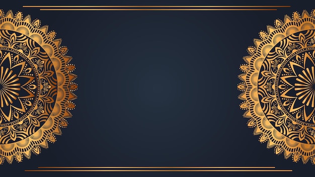 Luxury Mandala Vector With Golden Style Background