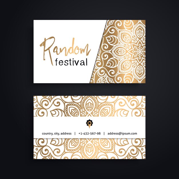 Luxury mandala visiting card template