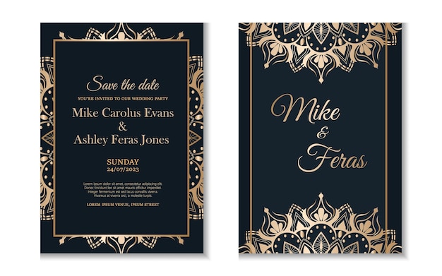 Luxury Mandala Wedding Invitation