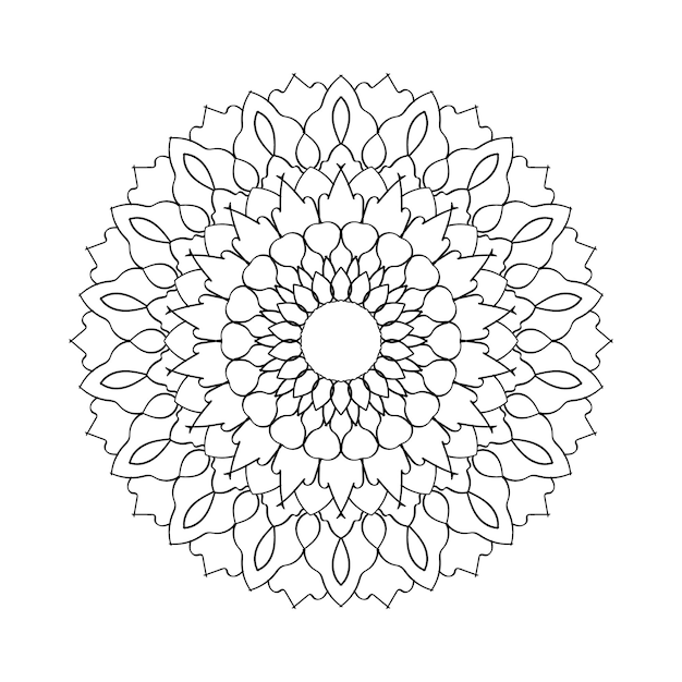 Luxury mandala with Black and White arabesque pattern arabic islamic background