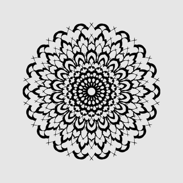 Luxury mandala with Black and White arabesque pattern arabic islamic background