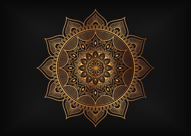 Luxury mandala with golden arabesque ornaments 