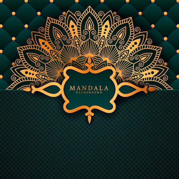 Luxury mandala with golden arabesque pattern