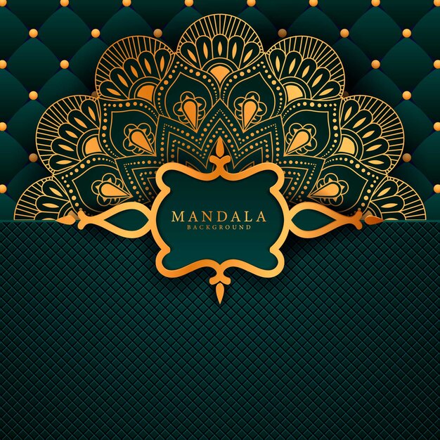 Luxury mandala with golden arabesque pattern