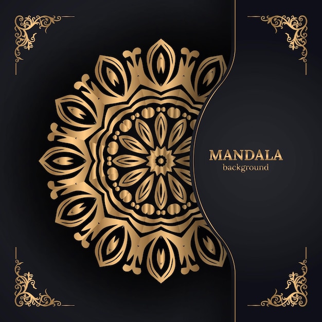 Luxury mandala with golden arabic islamic background Premium Vector