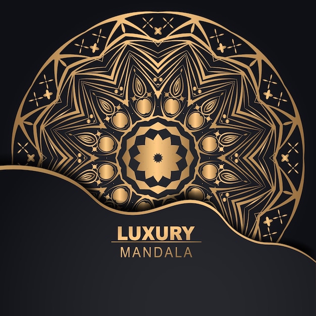 luxury mandala with golden  background