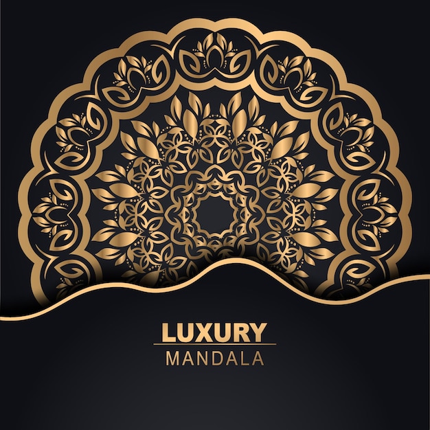 Luxury mandala with golden  background