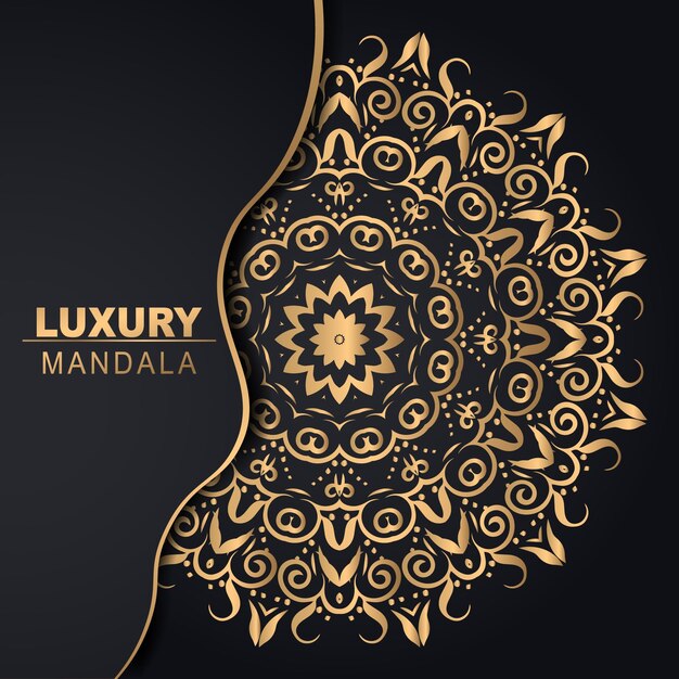 Luxury mandala with golden  background