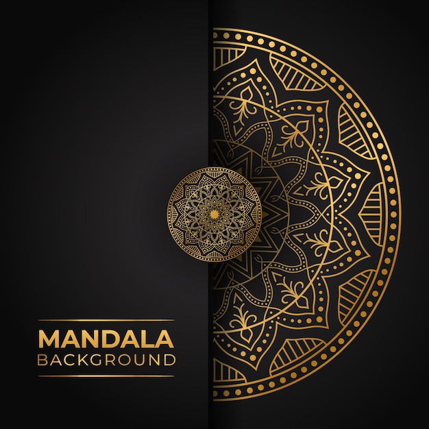 Luxury mandala with golden gradient