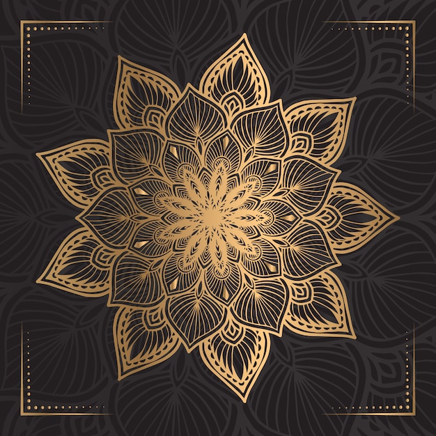 Luxury mandala with islamic arabesque  