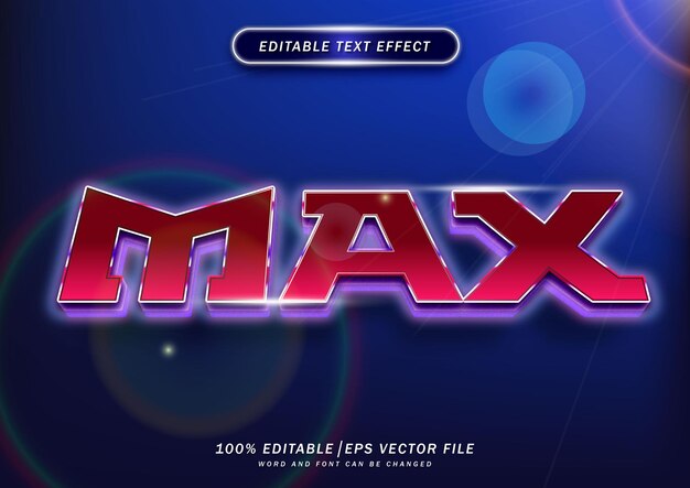 Luxury max text effect editable font effect