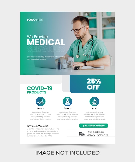 Luxury medical flyer design