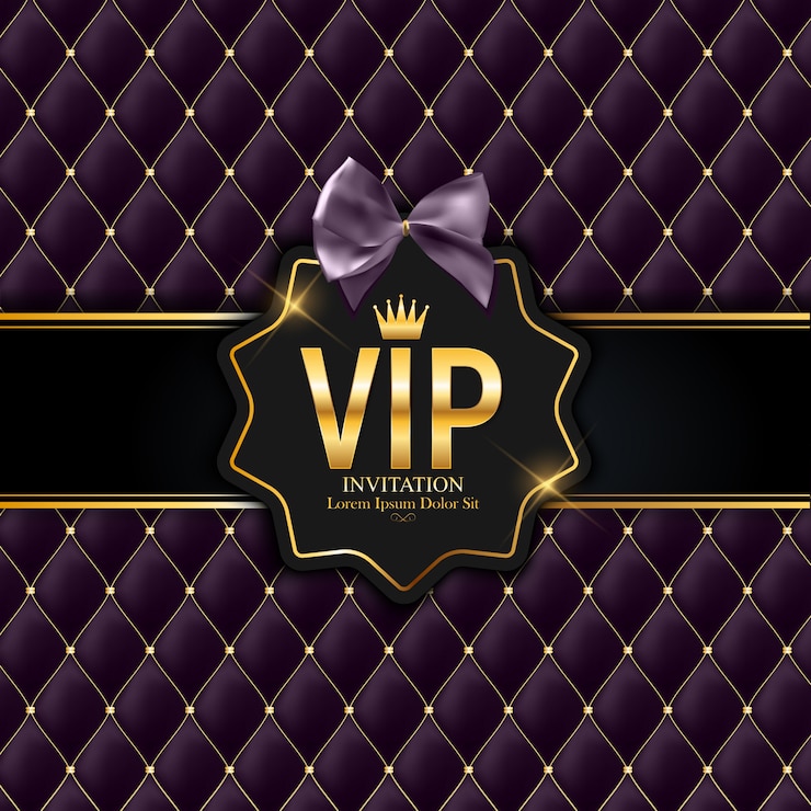 Vector luxury members, gift card vip invitation 