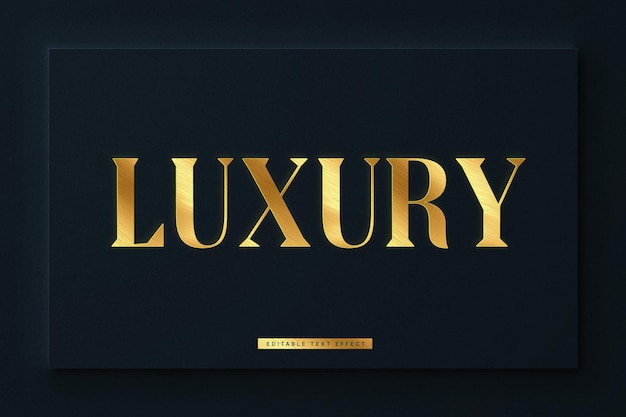 Luxury Metallic Text Effect Mockup