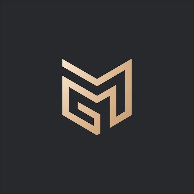Premium Vector  Luxury mg letter monogram logo design