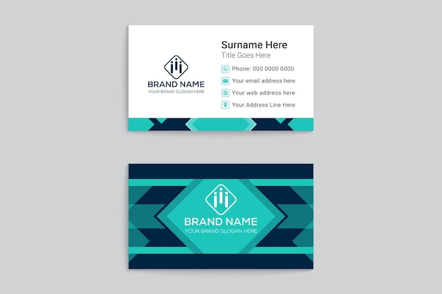 luxury and minimalist dark color business card